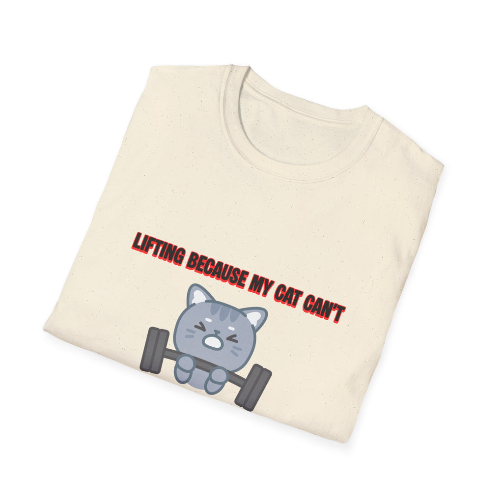 Funny Cat Gym T-Shirt — "Gymspiration" Workout Tee for Cat Lovers