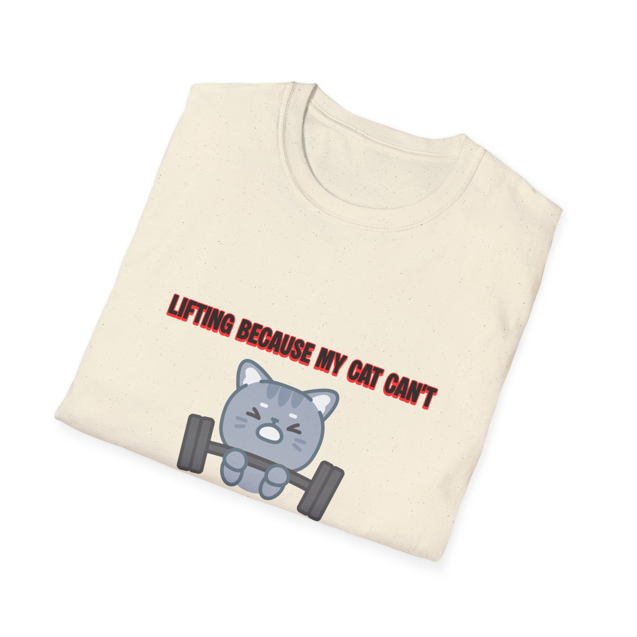Funny Cat Gym T-Shirt — "Gymspiration" Workout Tee for Cat Lovers
