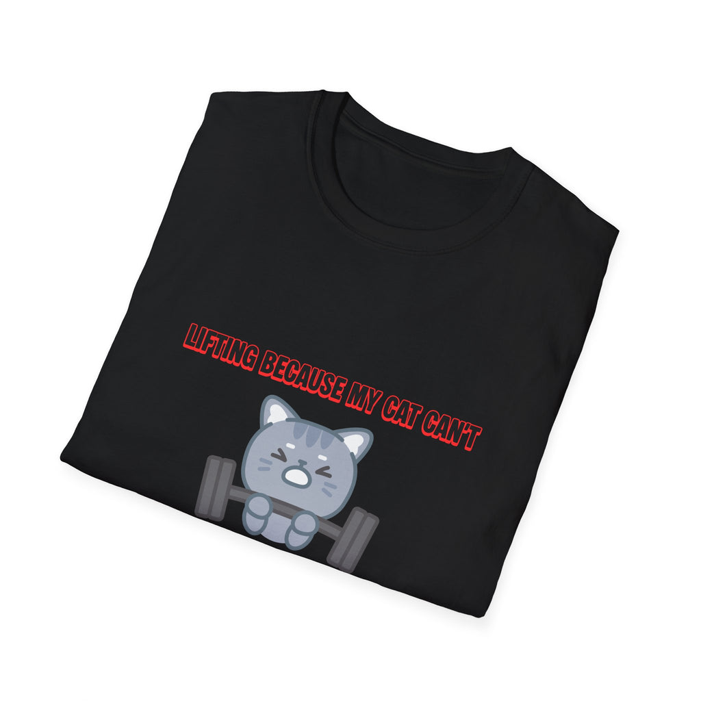 Funny Cat Gym T-Shirt — "Gymspiration" Workout Tee for Cat Lovers